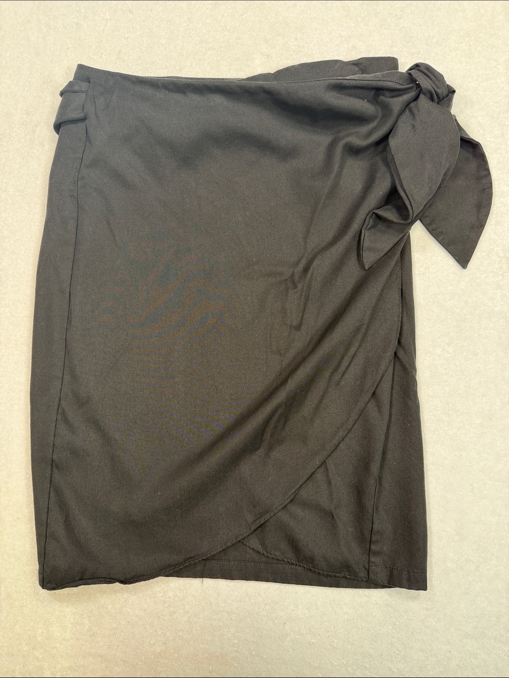 Vetta Capsule Black Wrap Skirt with Side Tie